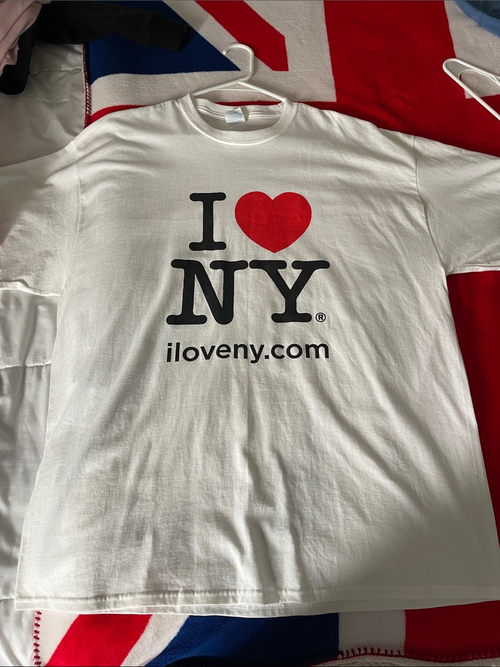 Port and Company White "I ♥ NY" Graphic Tee with Red Heart